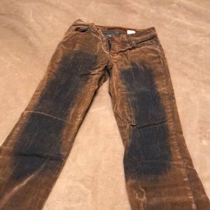 Jeans washed camel velvet
